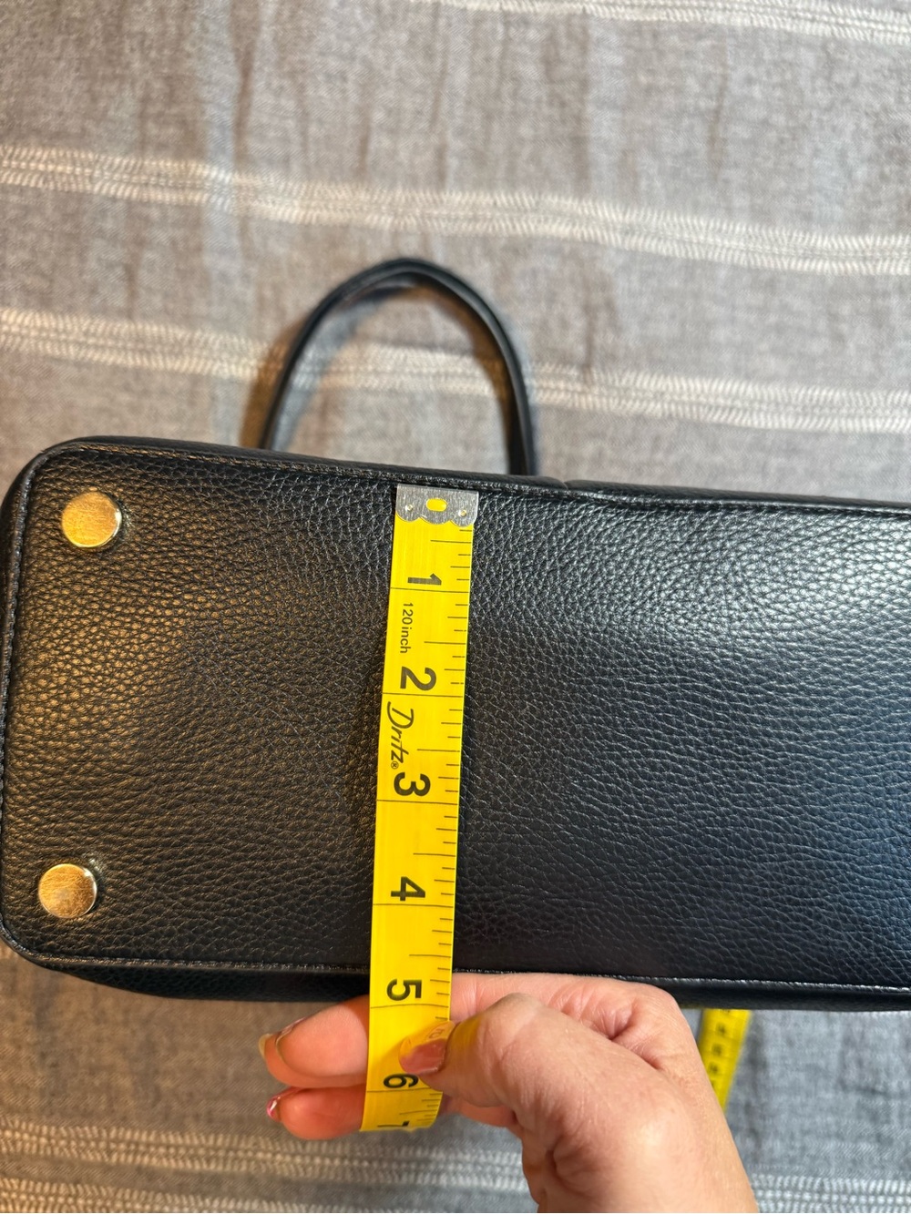 Michael Kors Black Pebbled Leather Tote with Front Pockets - Picture 10 of 10